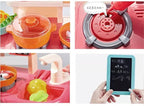 Storio Toys Kitchen Set for Kids Girls Big Cooking Set Light and Sound Pretend