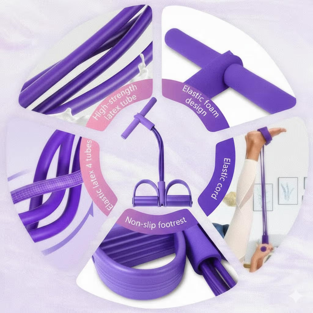 Yoga Pedal Puller Resistance Band-4 Pull Reducer Tummy Training Foot