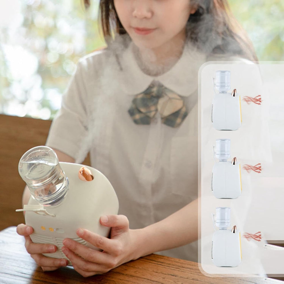 Portable Mini Air Cooler Fan – Cool Air + Mist Spray Relief
