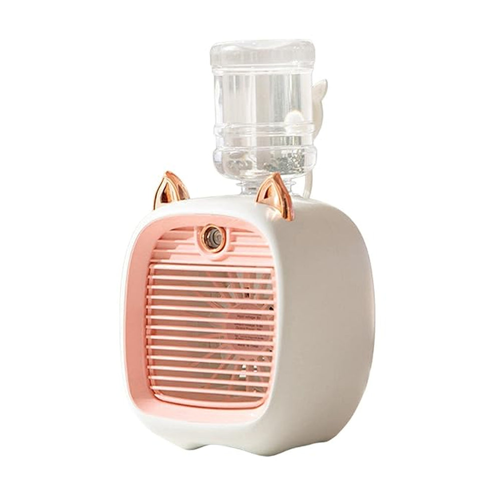Portable Mini Air Cooler Fan – Cool Air + Mist Spray Relief