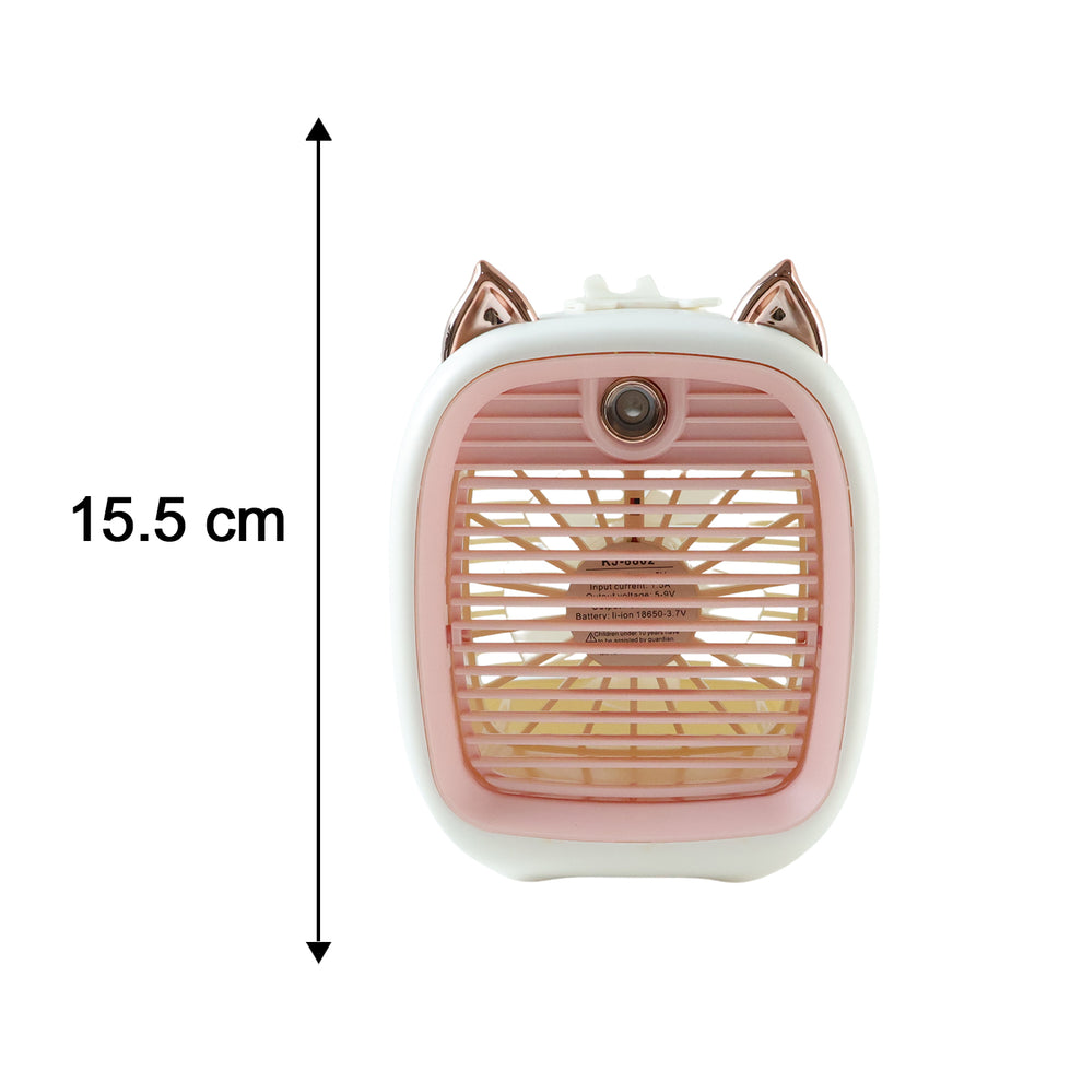 Portable Mini Air Cooler Fan – Cool Air + Mist Spray Relief