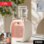 Portable Mini Air Cooler Fan – Cool Air + Mist Spray Relief